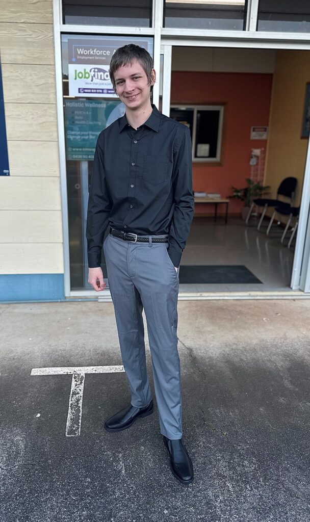 Young man in Jobfind's Transition to Work ready for his interview